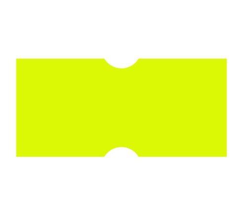 Этикет-лента 21х12 мм, прямоугольная, желтая, комплект 5 рулонов по 600 шт., BRAUBERG, 123569