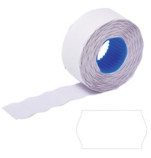 Этикет-лента 22х12 мм, волна, белая, комплект 5 рулонов по 800 шт., BRAUBERG, 123572