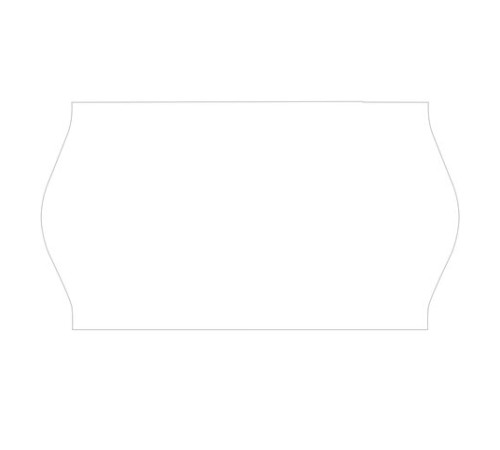 Этикет-лента 22х12 мм, волна, белая, комплект 5 рулонов по 800 шт., BRAUBERG, 123572