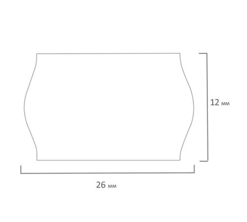 Этикет-лента 26х12 мм, волна, белая, комплект 5 рулонов по 800 шт., BRAUBERG, 123576