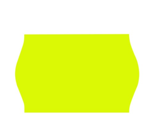 Этикет-лента 26х12 мм, волна, желтая, комплект 5 рулонов по 800 шт., BRAUBERG, 123577