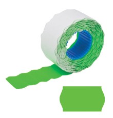 Этикет-лента 26х12 мм, волна, зеленая, комплект 5 рулонов по 800 шт., BRAUBERG, 123579