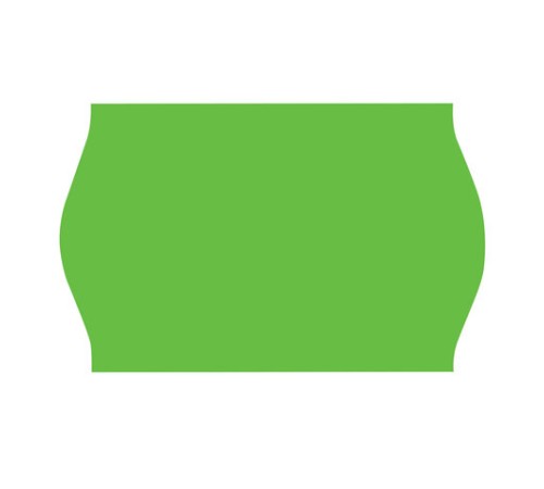 Этикет-лента 26х16 мм, волна, зеленая, комплект 5 рулонов по 800 шт., BRAUBERG, 123583