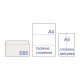 Конверты Е65 (110х220 мм), клей, 80 г/м2, КОМПЛЕКТ 50 шт., клапан автомат, 206.50