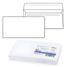 Конверты Е65 (110х220 мм), SECURITY, отрывная лента, 80 г/м2, КОМПЛЕКТ 50 шт., внутренняя запечатка, 121182.50