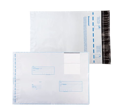 Конверт-пакеты ПОЛИЭТИЛЕН E4 (280х380 мм) до 500 л., отрывная лента, 