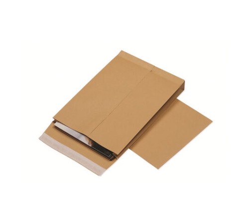 Конверт-пакеты С4 объемные (229х324х40 мм), до 250 листов, крафт-бумага, отрывная полоса, КОМПЛЕКТ 25 шт., 381227.25