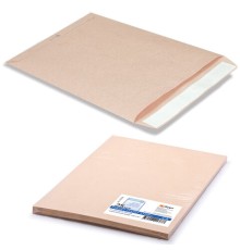 Конверт-пакеты С4 плоские (229х324 мм), до 90 листов, крафт-бумага, отрывная полоса, КОМПЛЕКТ 25 шт., 161150.25