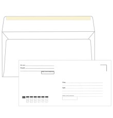 Конверты Е65 (110х220 мм), клей, 