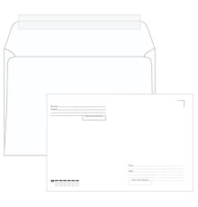 Конверты С4 (229х324 мм), отрывная лента, 