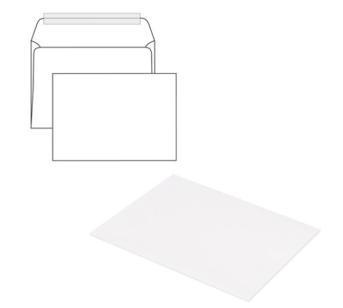 Конверты С5 (162х229 мм), отрывная лента, 80 г/м2, КОМПЛЕКТ 1000 шт., 41737