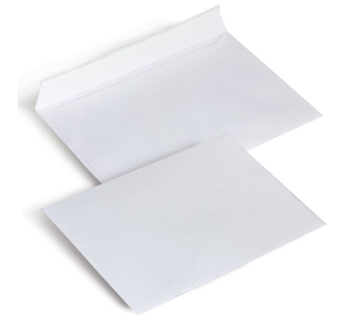 Конверты С6 (114х162 мм), отрывная лента, 80 г/м2, КОМПЛЕКТ 1000 шт., 03022