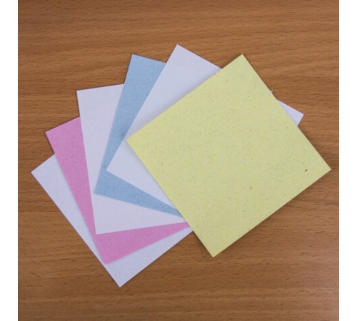 Блок для записей STAFF непроклеенный, куб 9х9х5 см, цветной, чередование с белым, 126365