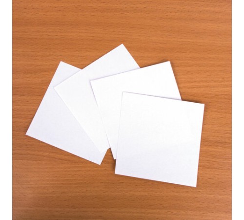 Блок для записей STAFF непроклеенный, куб 8х8х4 см, белый, белизна 90-92%, 126368