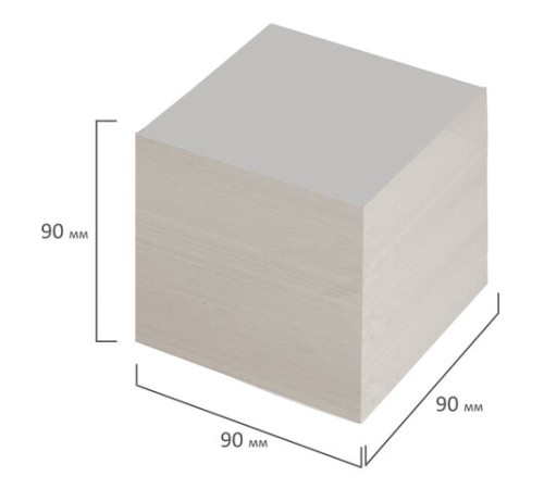 Блок для записей STAFF, непроклеенный, куб 9х9х9 см, белизна 70-80%, 126575