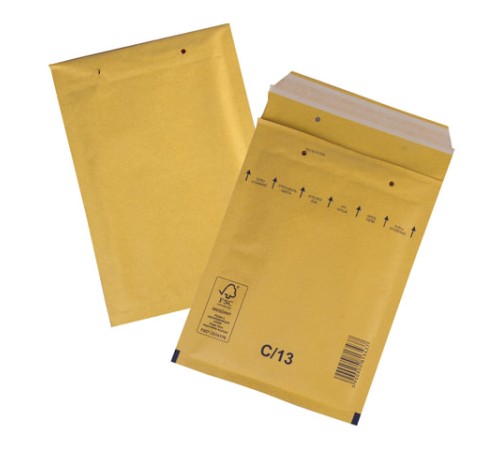 Конверт-пакеты с прослойкой из пузырчатой пленки (170х225 мм), крафт-бумага, отрывная полоса, КОМПЛЕКТ 100 шт., С/0-G