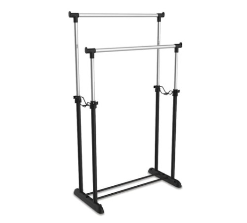 Вешалка для плечиков SHT-WR4150, 1615х860х440 мм, пластик/металл, черная/хром