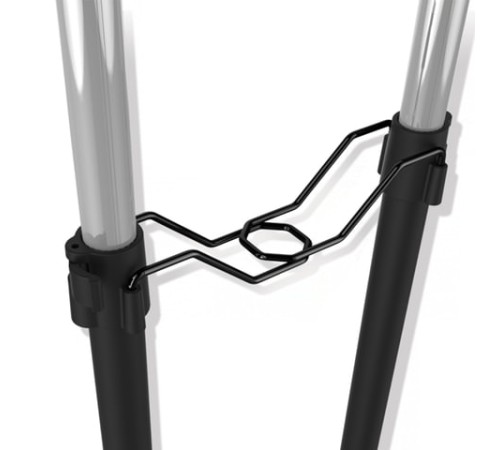 Вешалка для плечиков SHT-WR4150, 1615х860х440 мм, пластик/металл, черная/хром