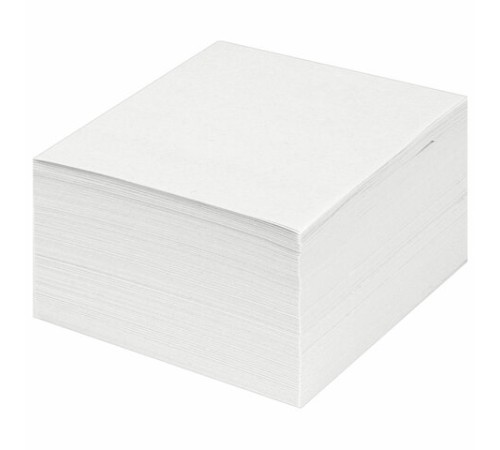 Блок для записей STAFF проклеенный, куб 9х9х5 см, белый, белизна 90-92%, 129196