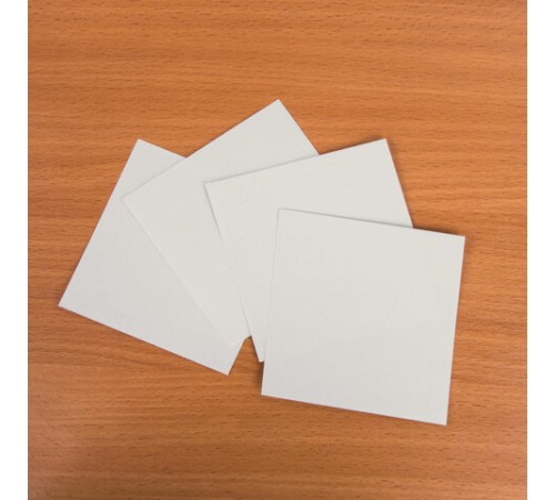 Блок для записей STAFF в подставке прозрачной, куб 9х9х9 см, белый, белизна 70-80%, 129202