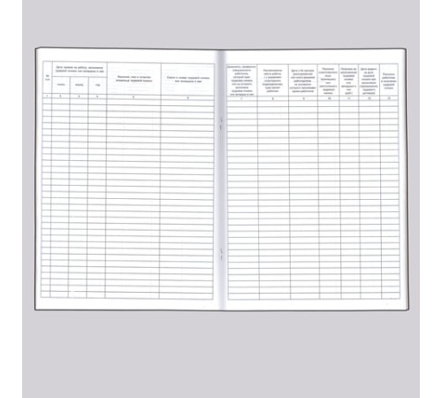 Книга учета движения трудовых книжек и вкладышей к ним, 48 л., картон, блок офсет, А4 210х290 мм, 52277, 130054