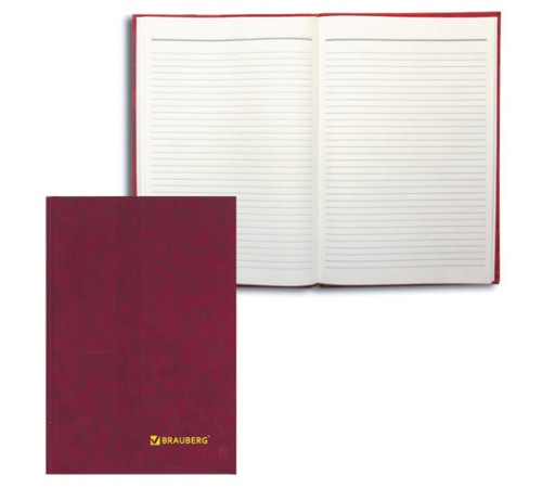 Книга учета 96 л., линия, твердая, бумвинил, блок офсет, А4 200х290 мм, BRAUBERG, 130070