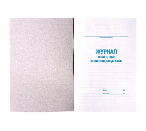 Журнал регистрации входящих документов, 48 л., картон, блок офсет, А4 200х290 мм, STAFF, 130084