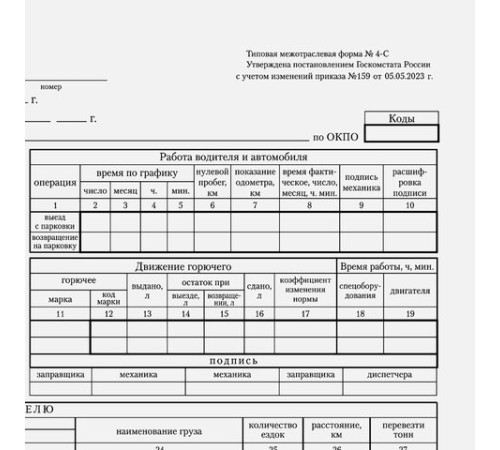 Бланк бухгалтерский, офсет, 