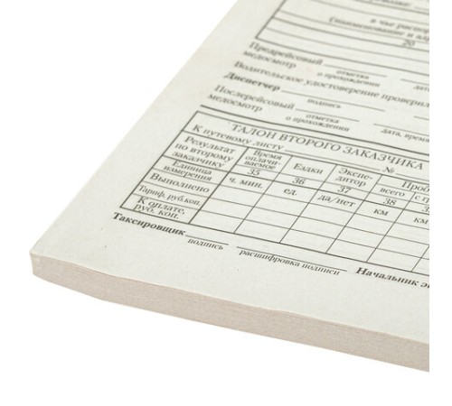 Бланк бухгалтерский типографский 