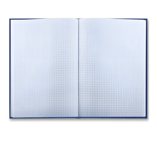 Книга учета 144 л., клетка, твердая, бумвинил, офсет, наклейка, А4 200х290 мм, BRAUBERG, синий, 130142