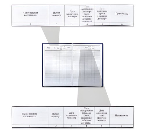 Журнал регистрации договоров, 80 л., бумвинил, блок офсет, фольга, А4 200х290 мм, BRAUBERG, 130145