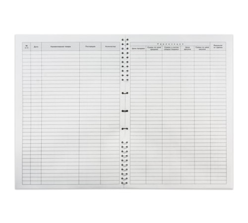 Книга учета доходов и расходов, 50 л., картон, на гребне, А4 (204х290 мм), 13с21-50