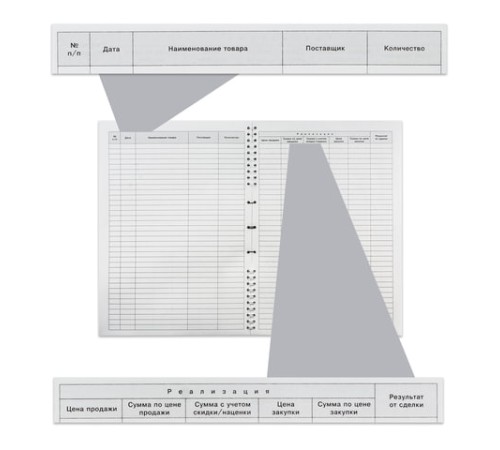 Книга учета доходов и расходов, 50 л., картон, на гребне, А4 (204х290 мм), 13с21-50