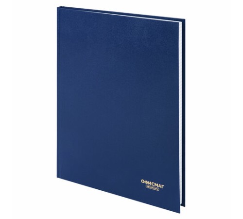 Книга учета 96 л., клетка, твердая, бумвинил, блок офсет, А4 200х290 мм, ОФИСМАГ, 130177