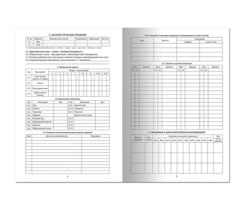 Медицинская карта ребёнка, форма № 026/у-2000, 16 л., картон, А4 (200x280 мм), красная, STAFF, 130190