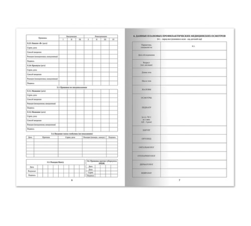 Медицинская карта ребёнка, форма № 026/у-2000, 16 л., картон, А4 (200x280 мм), красная, STAFF, 130190