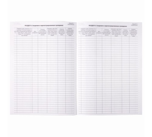 Домовая книга (поквартирная), форма № 11, 12 л., картон, блок офсет, А4 200х290 мм, STAFF, 130192