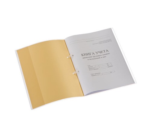 Книга учета движения трудовых книжек и вкладышей к ним, 32 л., сшивка, плобма, обложка ПВХ, 130203, КД-01