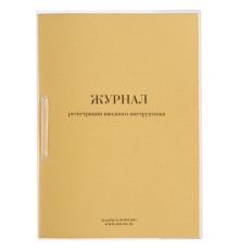 Журнал регистрации вводного инструктажа, 32 л., сшивка, пломба, обложка ПВХ, 130204