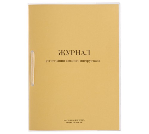Журнал регистрации вводного инструктажа, 32 л., сшивка, пломба, обложка ПВХ, 130204