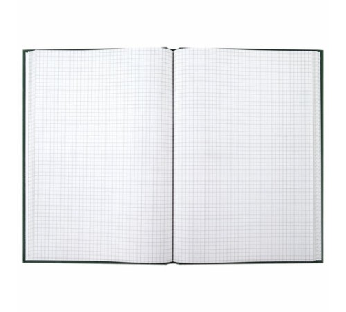 Книга учета 96 л., клетка, твердая, бумвинил, блок офсет, А4 200х290 мм, BRAUBERG, зеленая, 130222