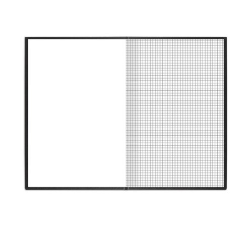 Книга учета 144 л., клетка, твердая, бумвинил, офсет, наклейка, А4 200х290 мм, BRAUBERG, черный,130225