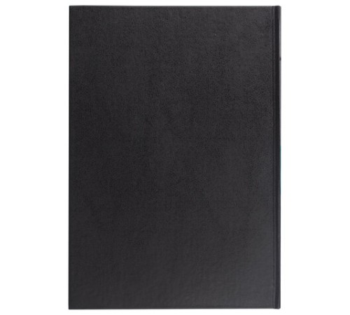 Книга учета 144 л., клетка, твердая, бумвинил, офсет, наклейка, А4 200х290 мм, BRAUBERG, черный,130225