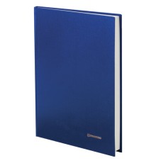 Книга учета 144 л., линия, твердая, бумвинил, блок офсет, А4 200х290 мм, BRAUBERG, синий, 130227