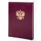 Книга учета 96 л., клетка, твердая, бумвинил, офсет, герб, А4 (200х290 мм), BRAUBERG, бордовая, 130276