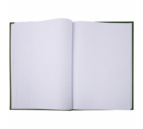 Книга учета 96 л., клетка, твердая, бумвинил, офсет, герб, А4 (200х290 мм), BRAUBERG, зеленая, 130277