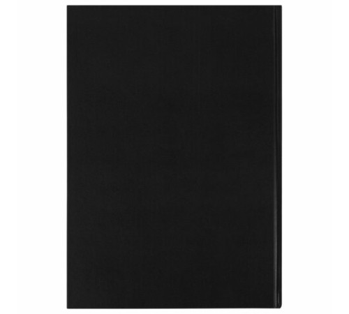 Книга учета 96 л., клетка, твердая, бумвинил, офсет, наклейка, А4 (200х290 мм), BRAUBERG, черная, 130278