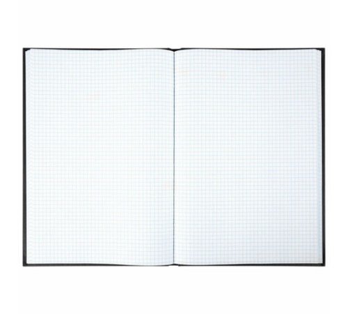 Книга учета 96 л., клетка, твердая, бумвинил, офсет, наклейка, А4 (200х290 мм), BRAUBERG, черная, 130278