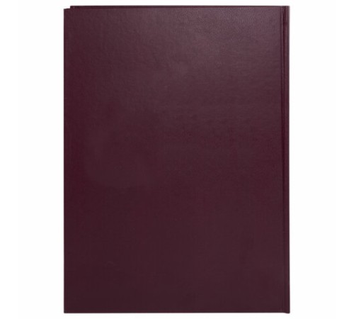 Книга учета 96 л., клетка, твердая, бумвинил, офсет, наклейка, А4 (200х290 мм), BRAUBERG, бордовая, 130279