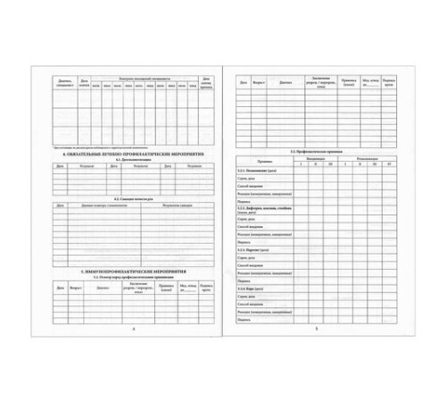 Медицинская карта ребёнка форма №026/у-2000, 16 л., картон, А4 200x280 мм, 